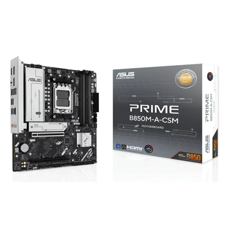 Motherboard ASUS PRIME B850M-A-CSM B850 AM5 DDR5 microATX 2.5GbE PCIe 5.0 RGB