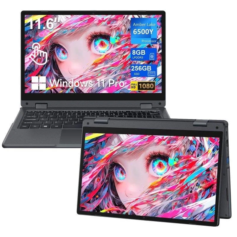 Portátil Micrear 11,6" Intel 6500Y 8GB 256GB SSD UHD 615 Windows 11 Pro
