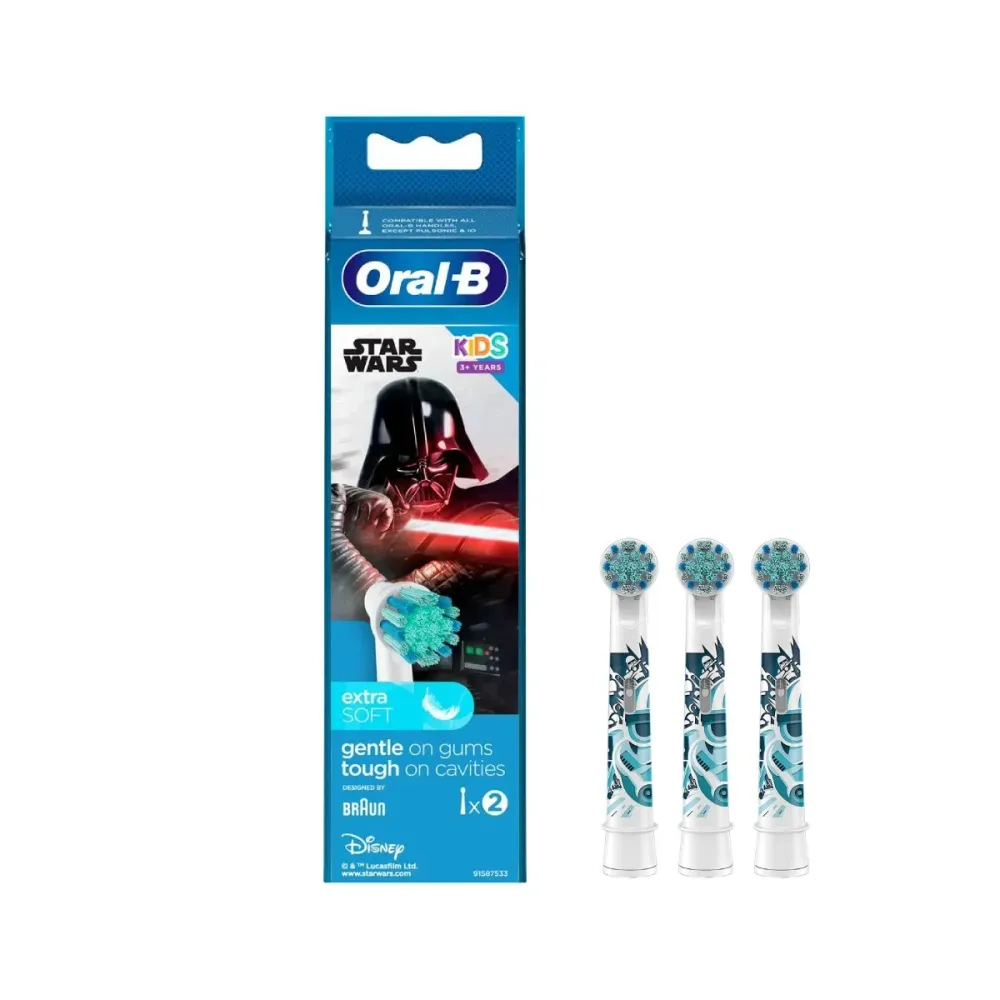 Cabeças de Escova de Dentes Oral-B Kids Star Wars Brancas (3 Unidades)