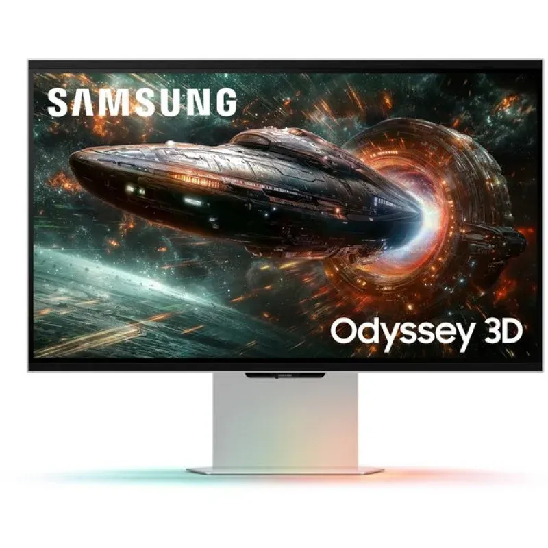 Samsung G90XF Monitor 3D 27" 4K UHD 165Hz IPS G-Sync FreeSync HDR10 Altifalantes Prateado