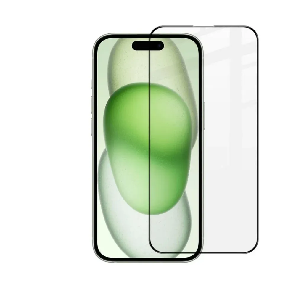 Pelicula de Vidro iPhone 15 Plus Full Screen Preta