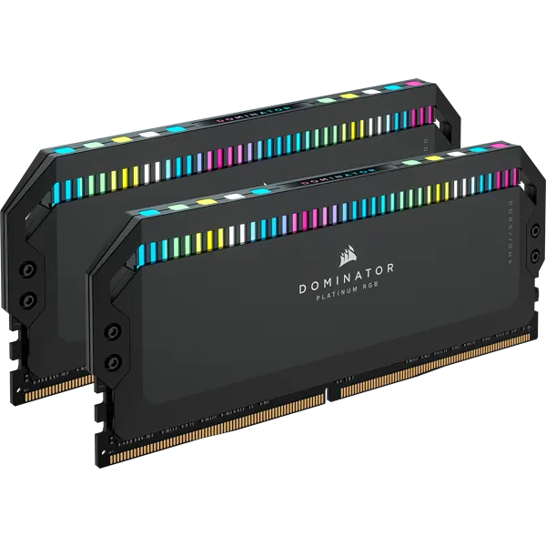 Memória RAM UDIMM Corsair Dominator Platinum RGB 32GB (2x16GB) DDR5-6200MHz (Intel XMP) CL36 (36-39-39-76) 1.30V Preta