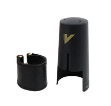 Abraçadeira/Tapa boquilha Sax Tenor Vandoren LC28P Preto