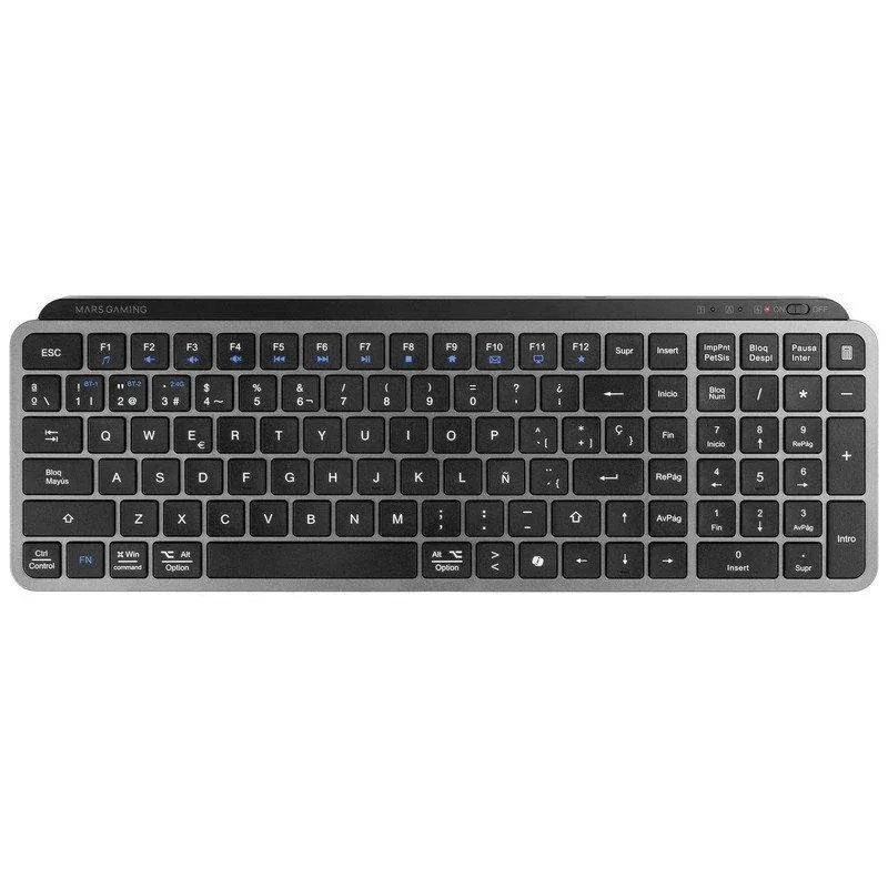 Teclado Mars Gaming MK SILENKEYS de membrana Layout ES wireless compacto Copilot AI