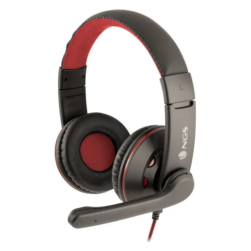 NGS VOX420-DJ Headset USB com Microfone Preto/Vermelho