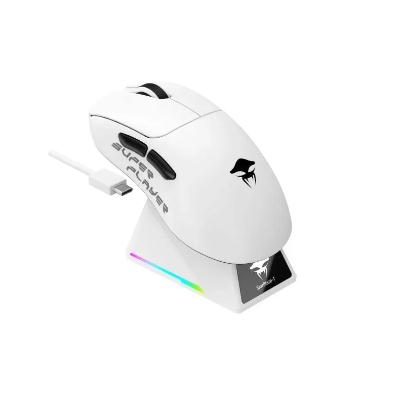 Rato Gaming Havit StarBlaze-1 Wired & Wireless 26000 DPI Preto e Branco 6 Botões