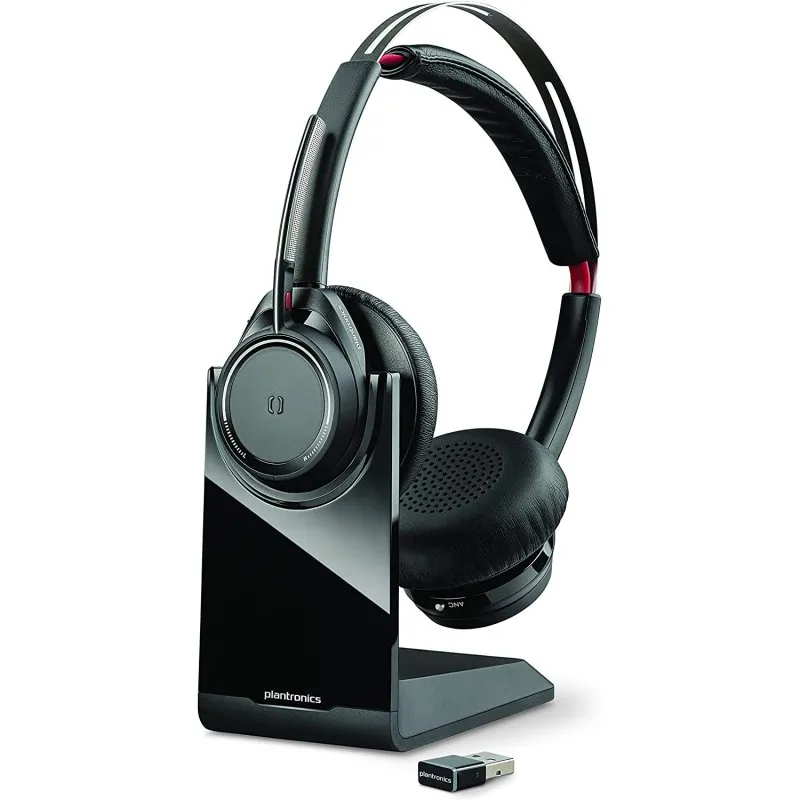 Plantronics Voyager Focus UC-M Headset Sem Fios com Suporte Preto
