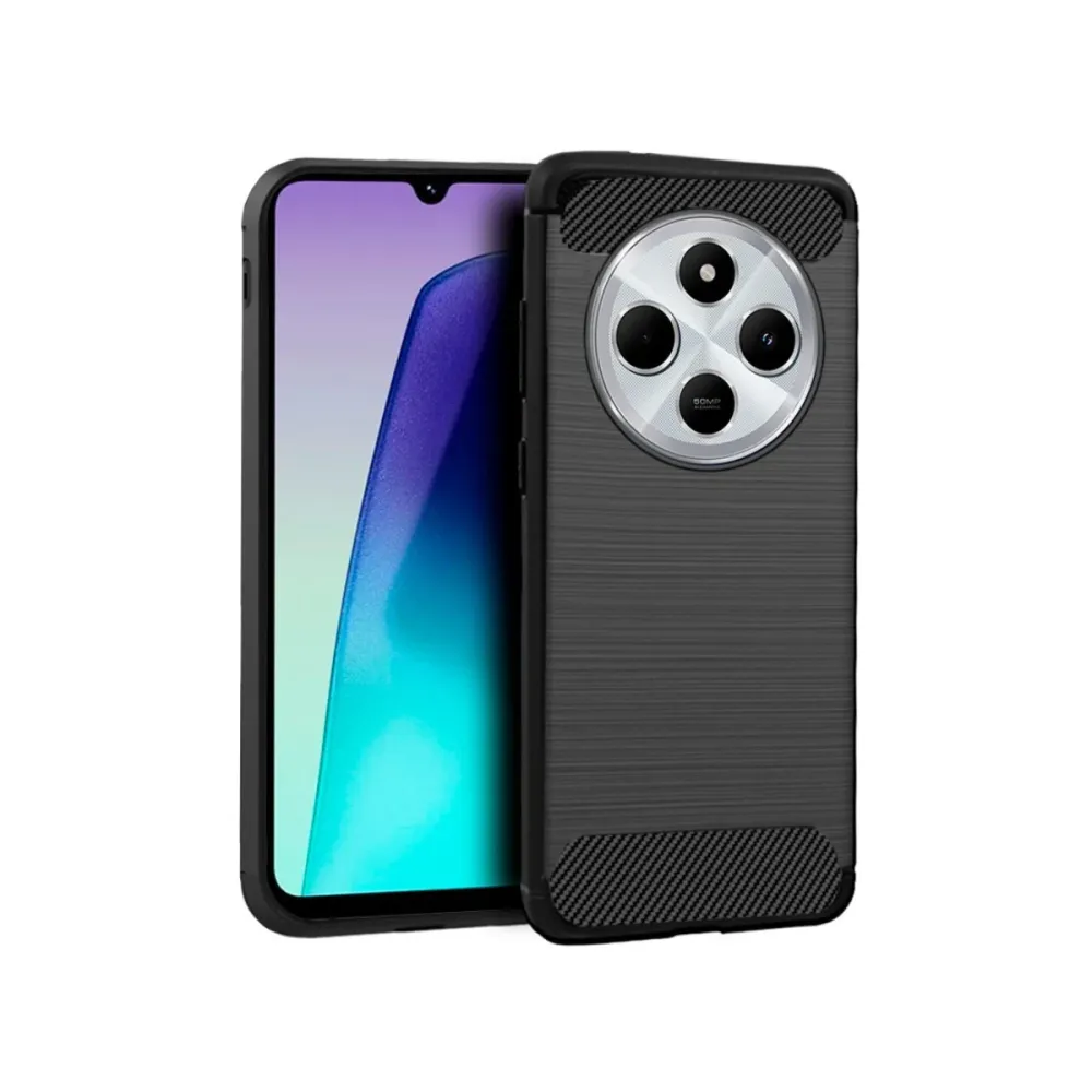 Capa Silicone Forcell Carbon Xiaomi Redmi 14C Preto