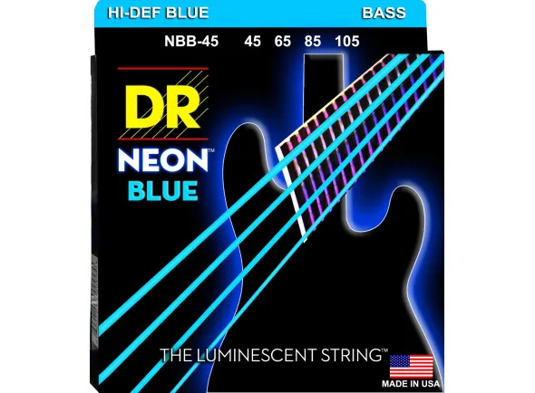 DR Strings NBB-45 Neon Blue 4 Cordas 45-105 Baixo Elétrico