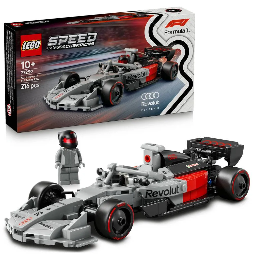 LEGO Speed Champions: Carro de Corrida Audi Revolut F1 Team R26 | Idades 10+ | 216 Peças | Item 77259