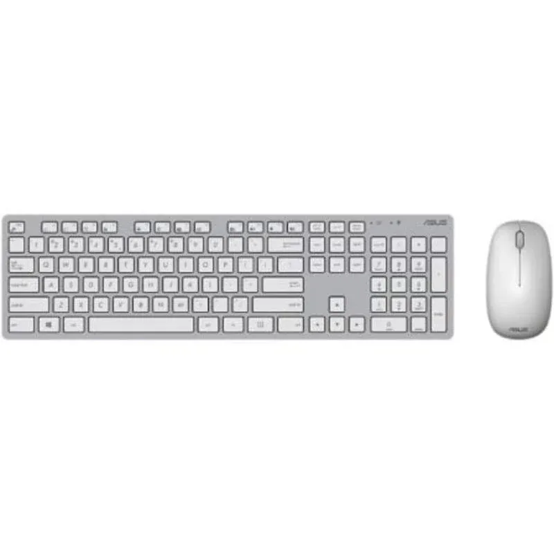 Teclado Asus W5000 compacto sem fios perfil baixo com rato ótico branco