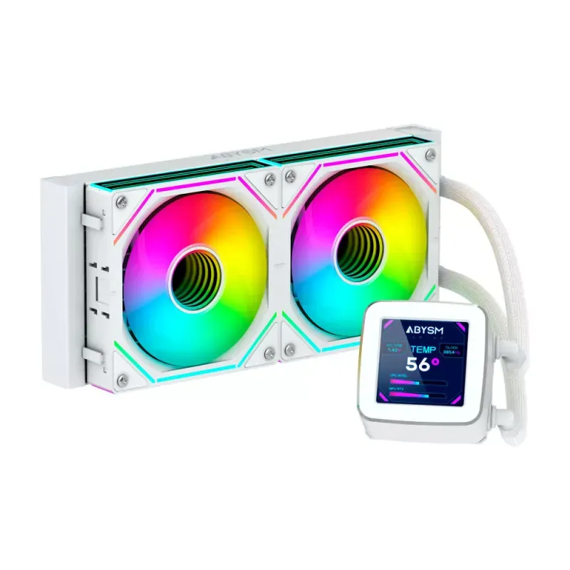CPU Liquid Cooling Oceanic LCD 240 White ARGB