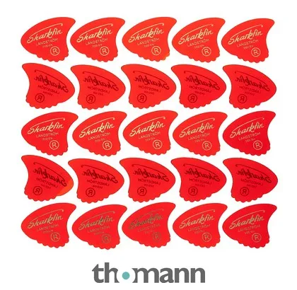 Sharkfin Pick Goldprint Soft Red 25