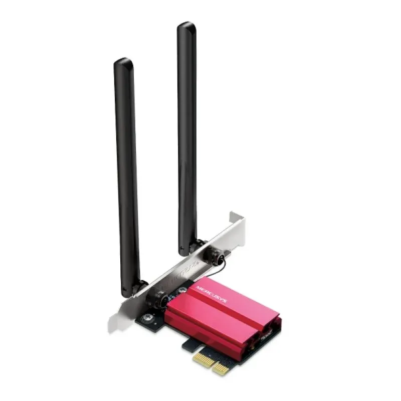 Placa de Rede Mercusys AXE5400 Tri-Band WiFi 6E Bluetooth 5.2 PCIe