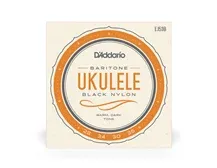 Jogo cordas Ukulele Baritono Daddario EJ53B Black Nylon