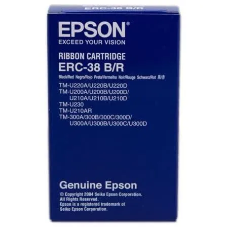 Fita ERC38BR Preto/Vermelho Epson