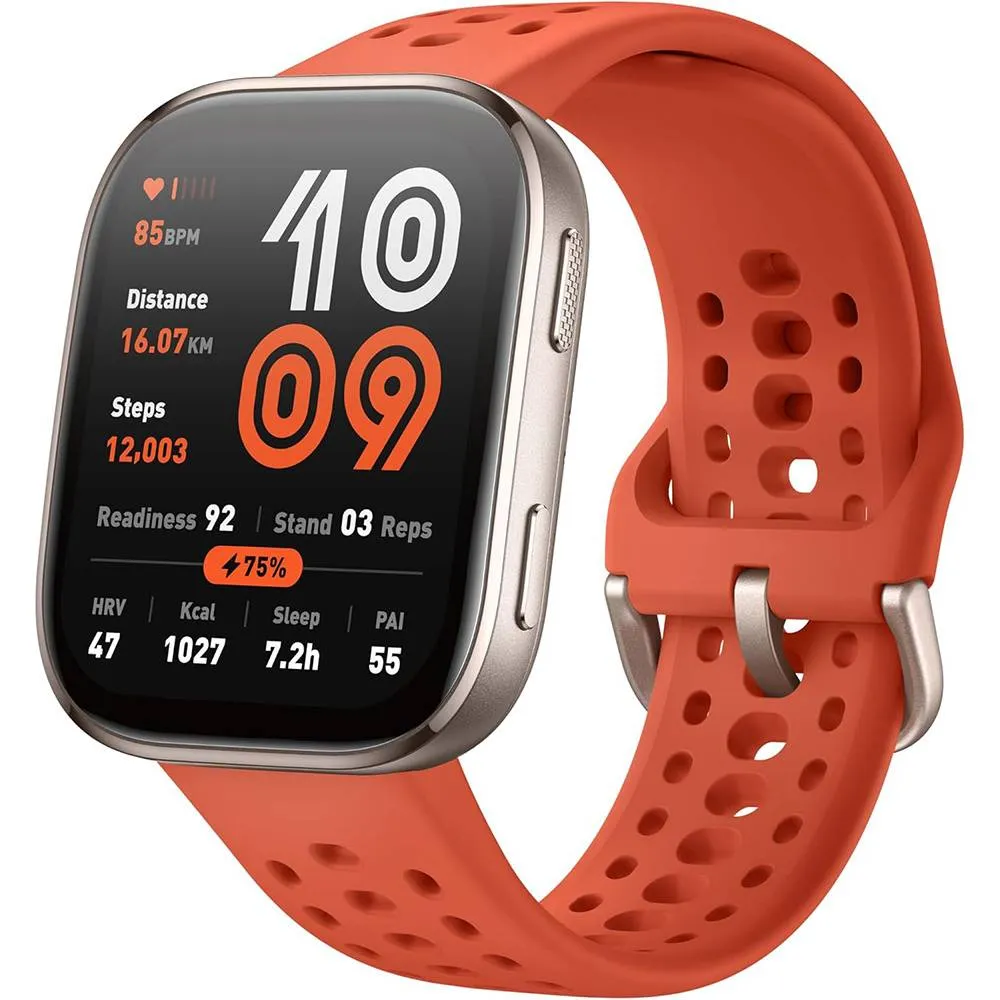 Smartwatch Amazfit Bip 6 | 46mm | 5ATM | GPS com Mapas | 140 Modos Desporto | Rastreamento Saúde e Sono | Red