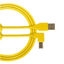 Cabo USB UDG U95004 2.0 A-B Amarelo 1mt Ficha Ângulo