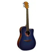 Lâg T-BLUE-DCE Dreadnought Cutaway Blue Burst
