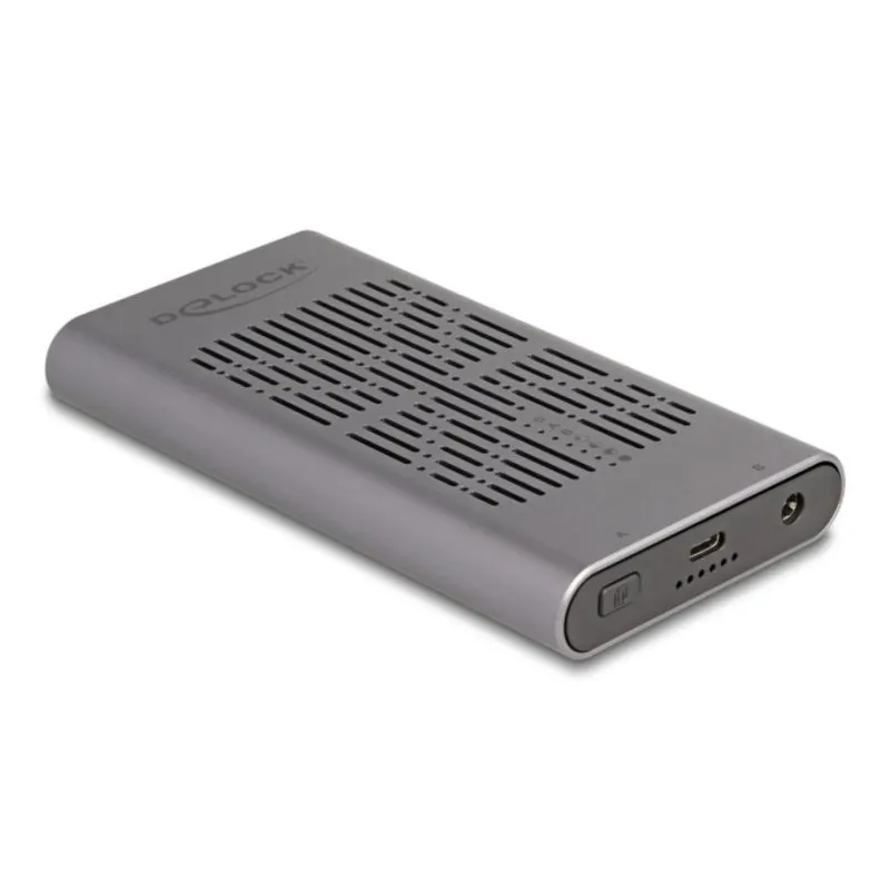 Caja PC Delock SSD M.2 NVMe Alumínio Cinzento USB Type-C Clonagem