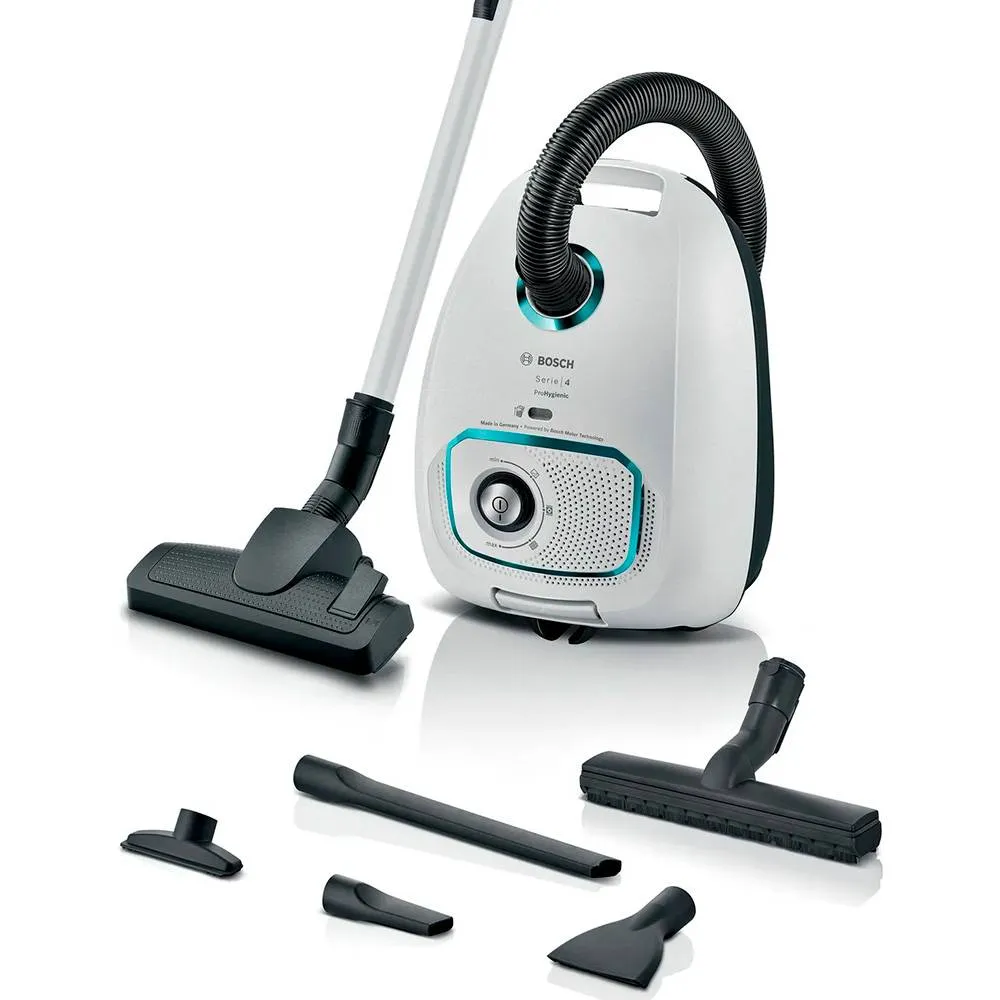 Aspirador com Saco Bosch BGB41HYG1H Serie 4 ProHygienic 4L 600W Branco