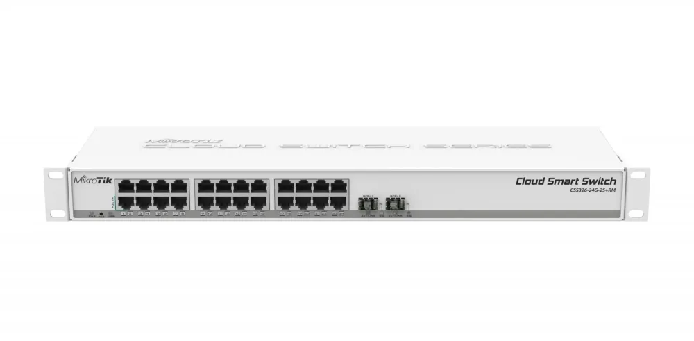 MikroTik CSS326-24G-2S+RM Switch de Rede Gerido, 24x CSS326-24G-2S+RM
