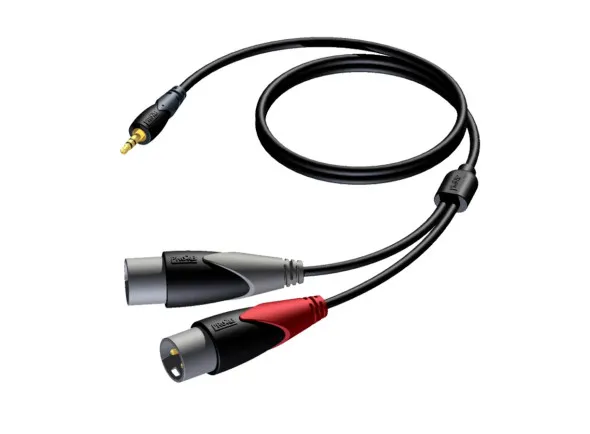 Procab CLA712/3 3.5 mm Jack male stereo - 2 x XLR male 3m