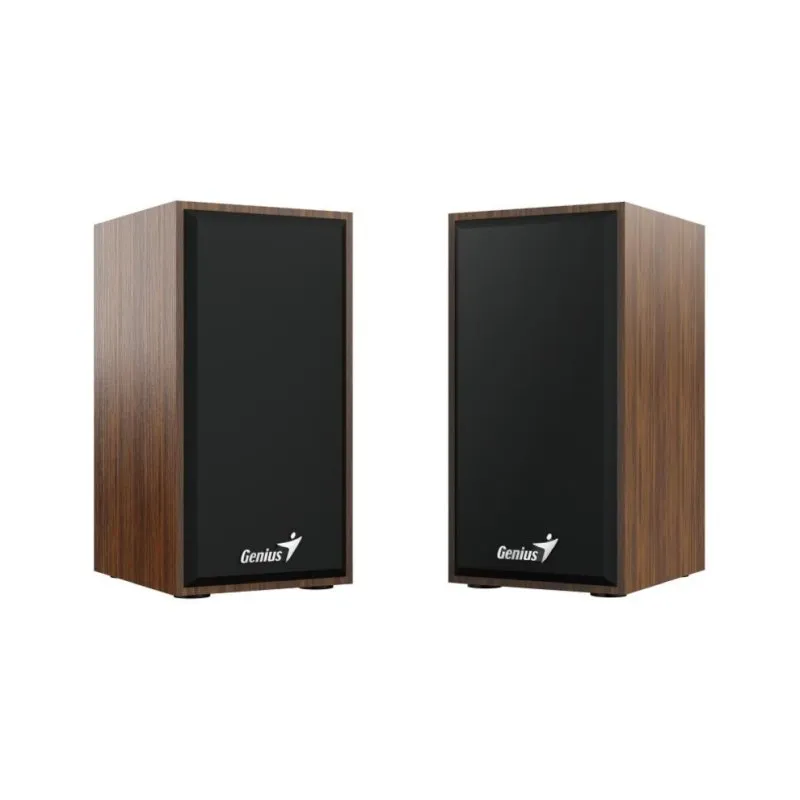 Colunas Genius 2 vias com fio 6W USB e jack 3,5 mm