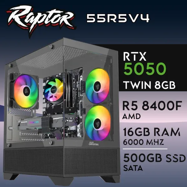 PC Gaming RAPTOR-55R5V4 - R5 8400F | RTX5050 8GB | 16GB | SSD 512