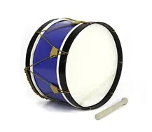 Bombo Tradicional Adamastor PLX14 Azul/Aro Preto 35cm