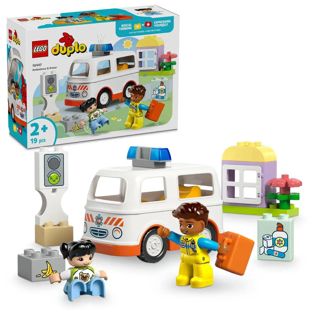 LEGO DUPLO Town: Ambulância e Condutor | Idades 2+ | 19 Peças | Item 10447
