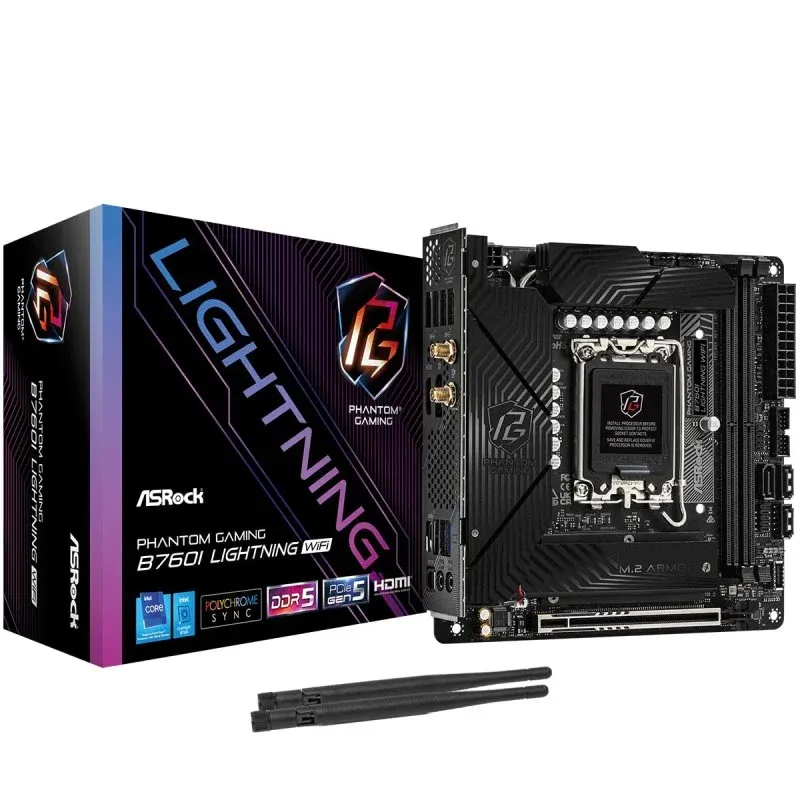 ASRock Phantom Gaming B760I Lightning WiFi Motherboard LGA 1700 Mini-ITX DDR5