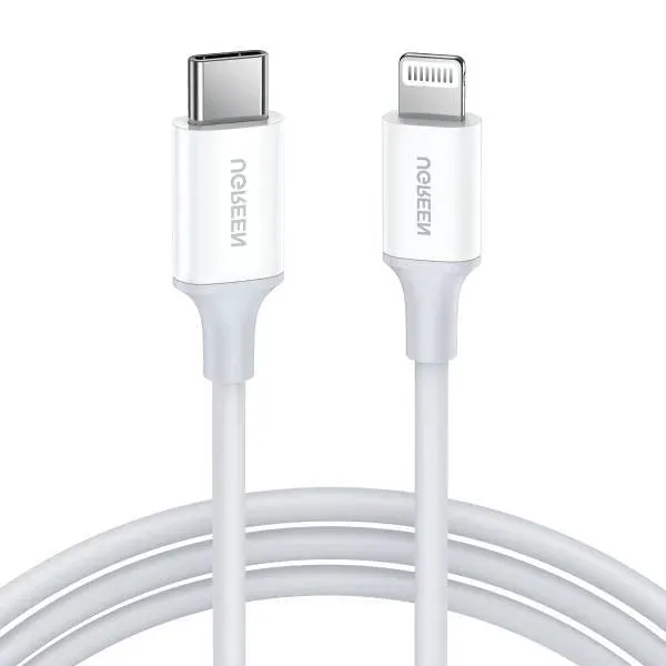 Cabo UGREEN US171 USB-C para Lightning 20W 480Mbps 1m Branco