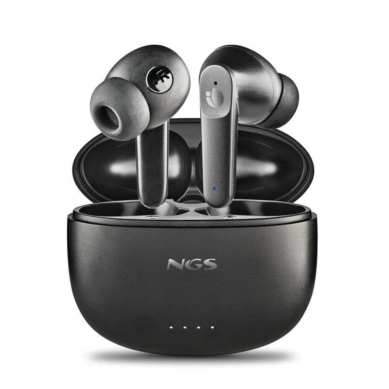 Auriculares NGS Artica Hush Inalámbricos Bluetooth com Cancelamento de Ruído, Microfone e Touch Control, Preto