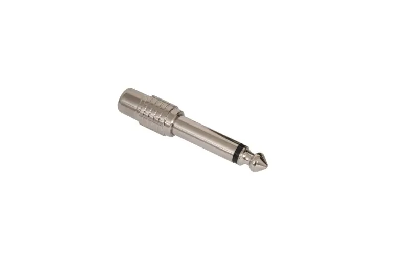 Ficha Adaptadora Jack 6,3mm Mono Macho -> RCA Fêmea - AA-411