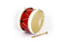 Bombo Tradicional Adamastor Nº3 Vermelho/Aro Branco 35cm