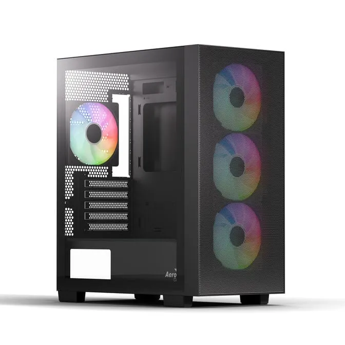 Caixa Micro-ATX Aerocool B310A Flow ARGB Vidro Temperado Preto