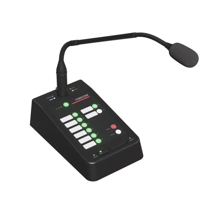 Microfone de zonas com mensagens gravadas para sistema ZONE-6 - ZONEMIC-6
