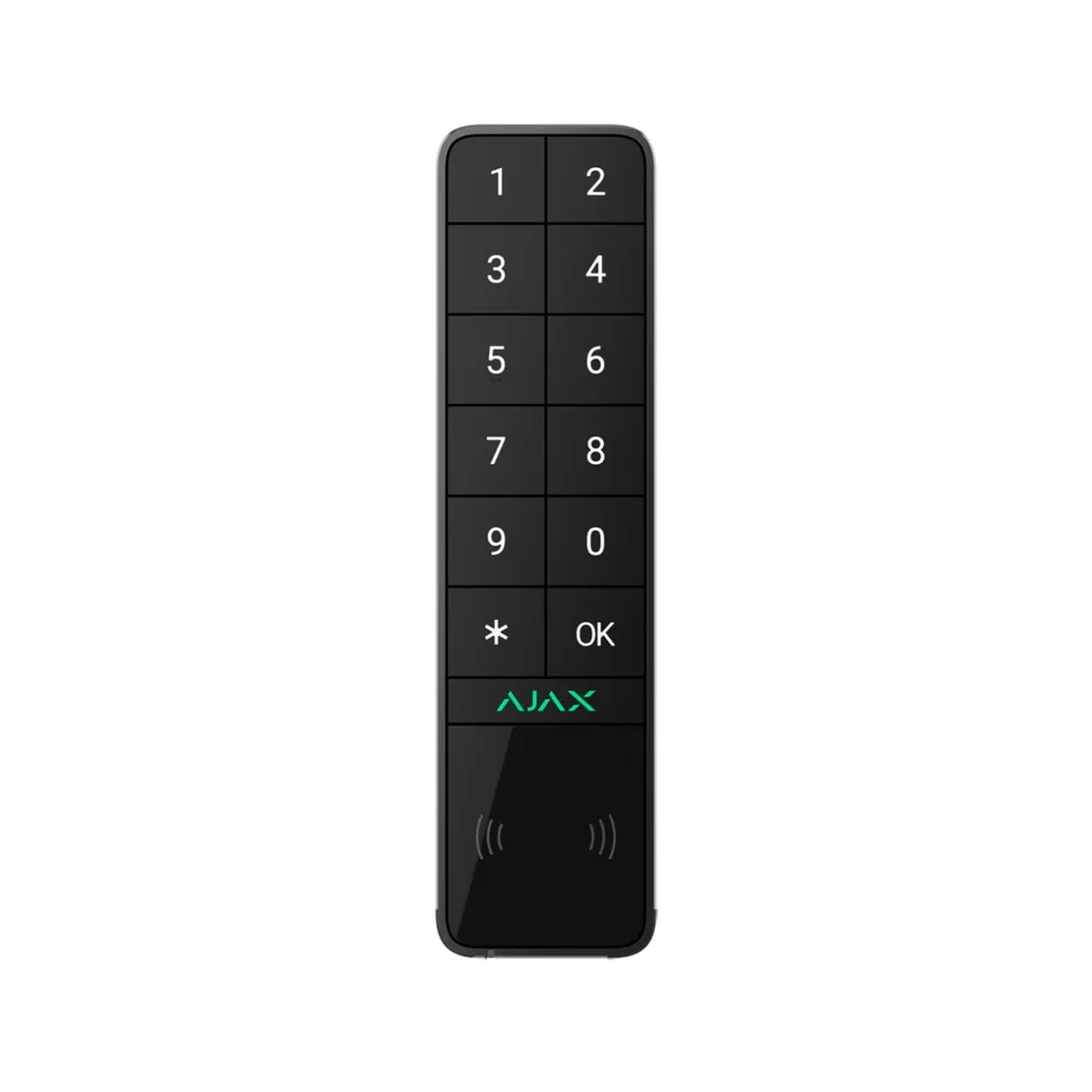 Teclado para Exterior Ajax com Leitor RFID, Códigos ou Bluetooth Preto - AJ-KEYPADOUTDOOR-B