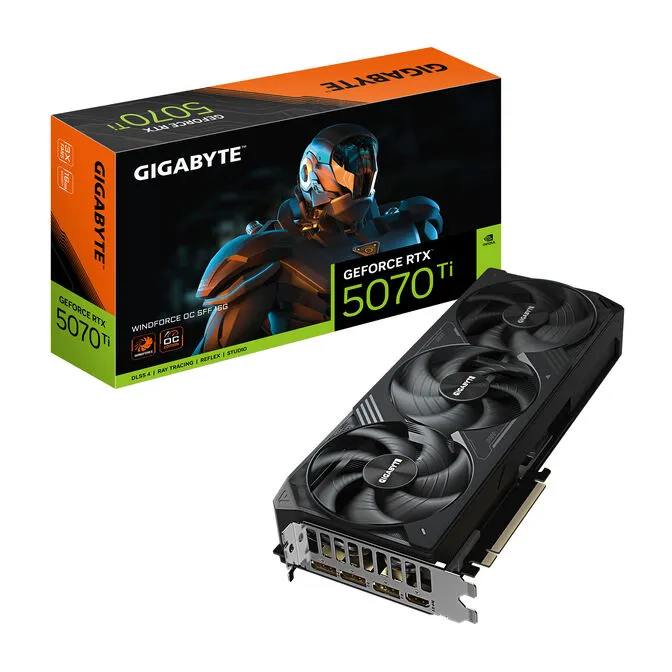 Gráfica Gigabyte GeForce® RTX 5070 Ti Windforce OC SFF 16GB GDDR7 DLSS4