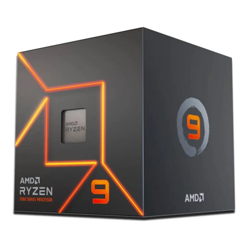 Processador AMD Ryzen 9 7900 Zen 4 12-Core 3.7GHz c/ Turbo 5.4GHz 76MB Cache SktAM5