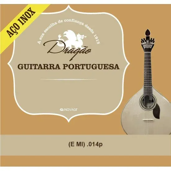 Dragão CORDA GUITARRA PORTUGUESA .014P Aço Inox