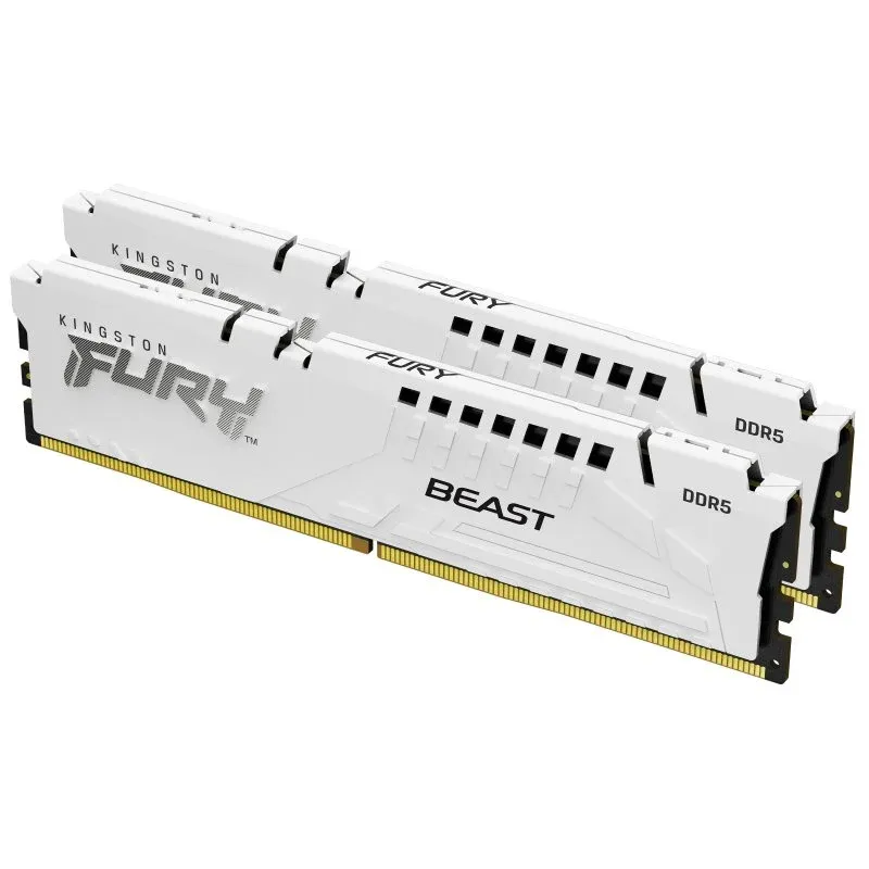 Memória RAM Kingston FURY Beast DDR5 6000MHz 32GB 2x16GB CL36 AMD EXPO Brancas