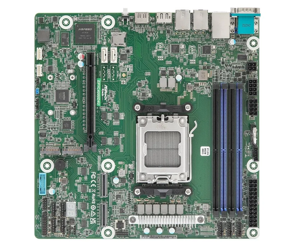 ASRock EPYC4000D4U, 1xSKT LGA 1718, AMD EPYC 4005, KNOLL3 EPYC4000D4U