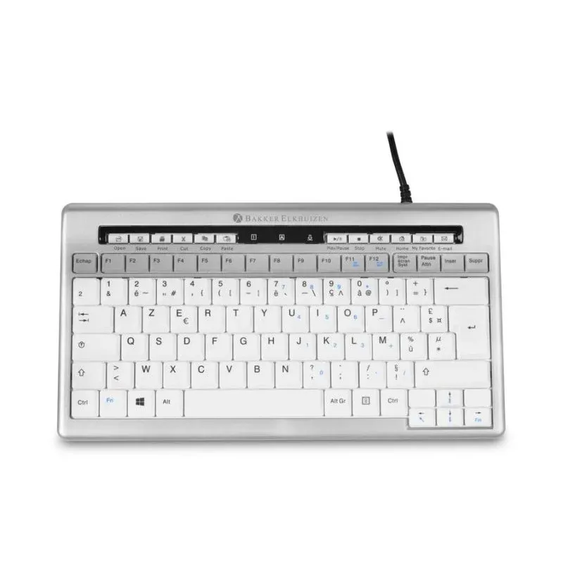 Teclado BakkerElkhuizen S-board 840 Tenkeyless com fio AZERTY cinza claro