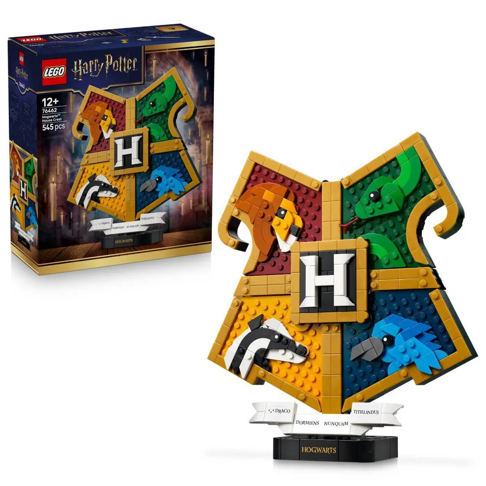 LEGO Harry Potter: Brasão das Casas de Hogwarts | Idades 12+ | 545 Peças | Item 76462