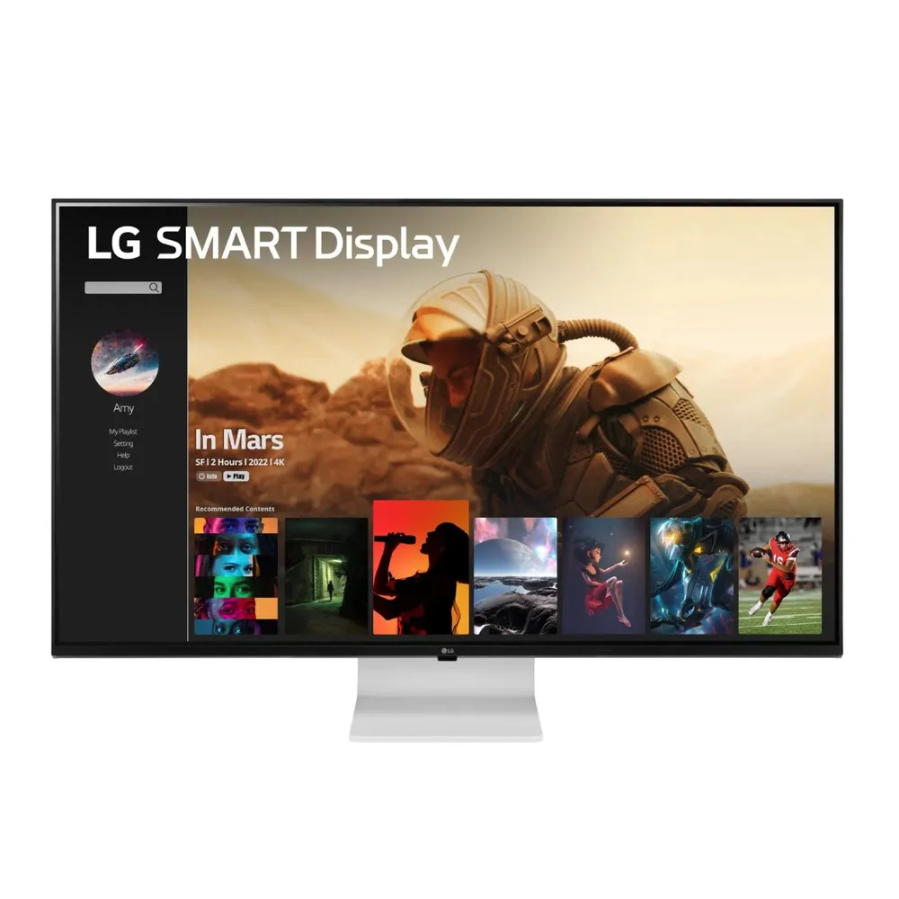 Monitor LG 43SQ700S-W 42.5" IPS 4K Branco