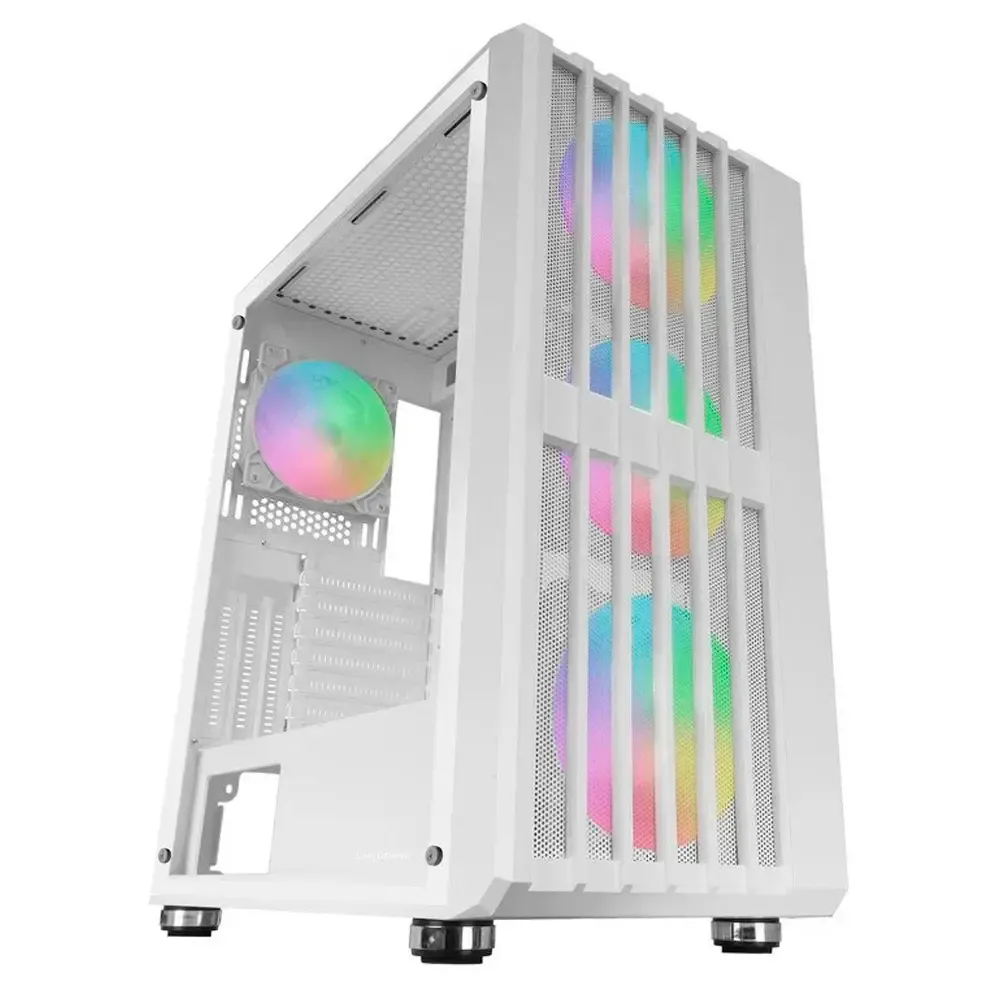 Caixa ATX Mars Gaming MC-VAULT ARGB Tempered Glass Branca