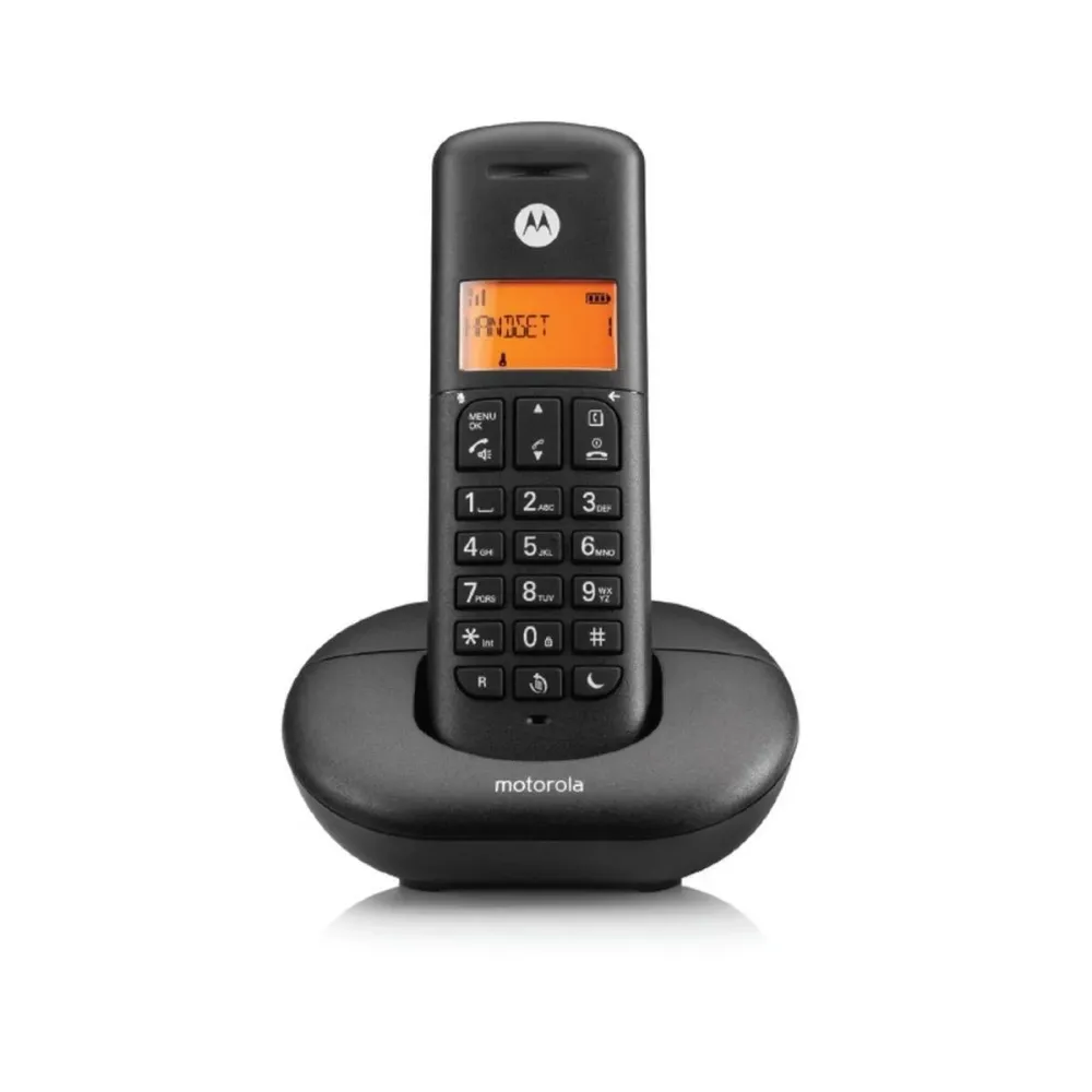 Telefone Fixo Sem Fios Motorola E201 Preto