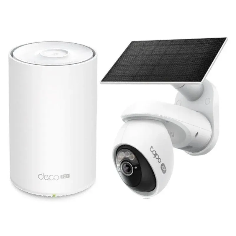 Pack TP-Link DECO X10-4G 1 Nodo 1500Mbps + Cámara IP TC92 Kit 4K Visión Nocturna Exterior
